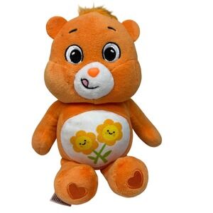 Care Bears Friend Bear Plush Orange Flower Belly Stuffed Animal Kids Toy Y2K